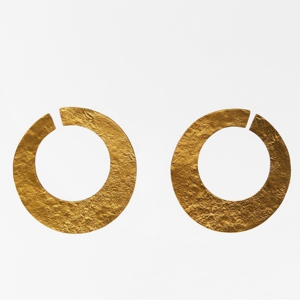 ZARA NWT CIRCULAR OPEN HOOP EARRINGS